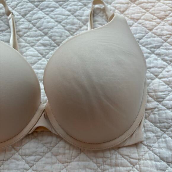 VICTORIA'S SECRET Perfect Shape Push up Bra Cream Sz 32DD F70 Intimates Lingerie - Picture 5 of 10